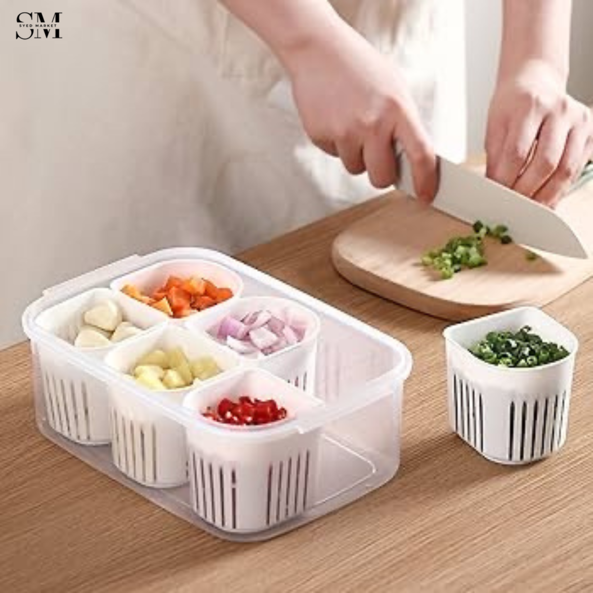 6X PORTIONS REFRIGERATOR STORAGE BOX