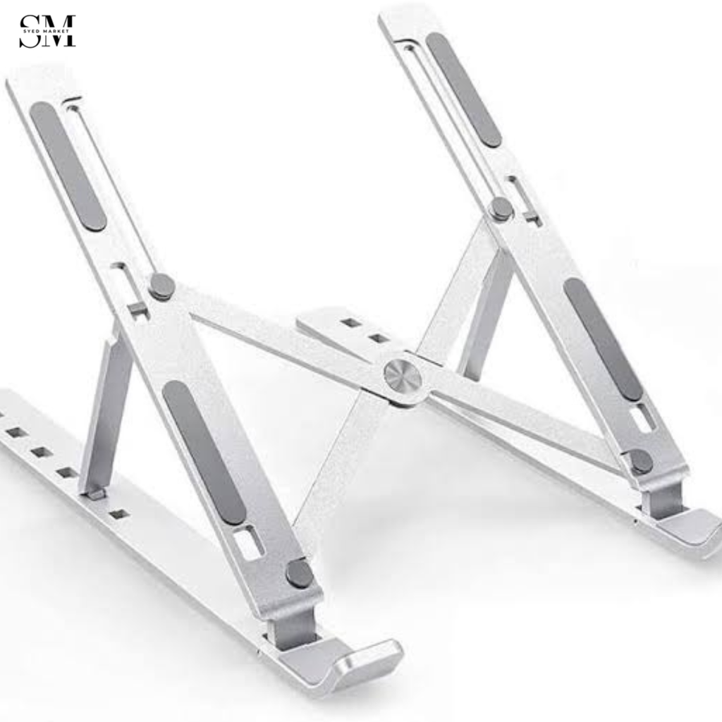 Luxury Adjustable Aluminum Laptop Stand – Foldable Ergonomic Desk Holder