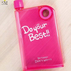 NOTEBOOK SHAPE WATER BOTTLE – SLIM PORTABLE LEAKPROOF FLAT DESIGN