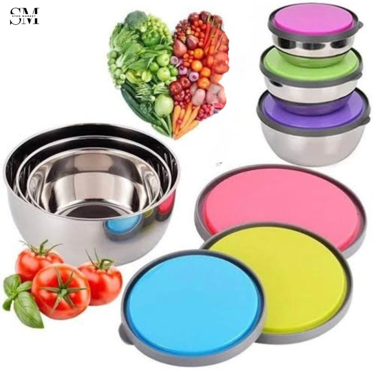 3 PCS PREMIUM AIRTIGHT FOOD STORAGE CONTAINERS – DURABLE & LEAKPROOF