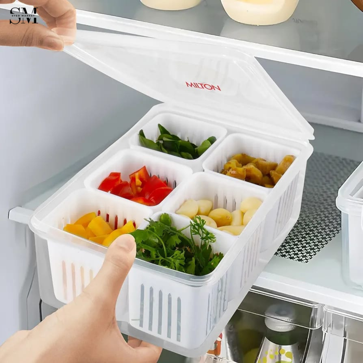 6X PORTIONS REFRIGERATOR STORAGE BOX