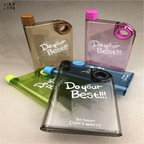 NOTEBOOK SHAPE WATER BOTTLE – SLIM PORTABLE LEAKPROOF FLAT DESIGN