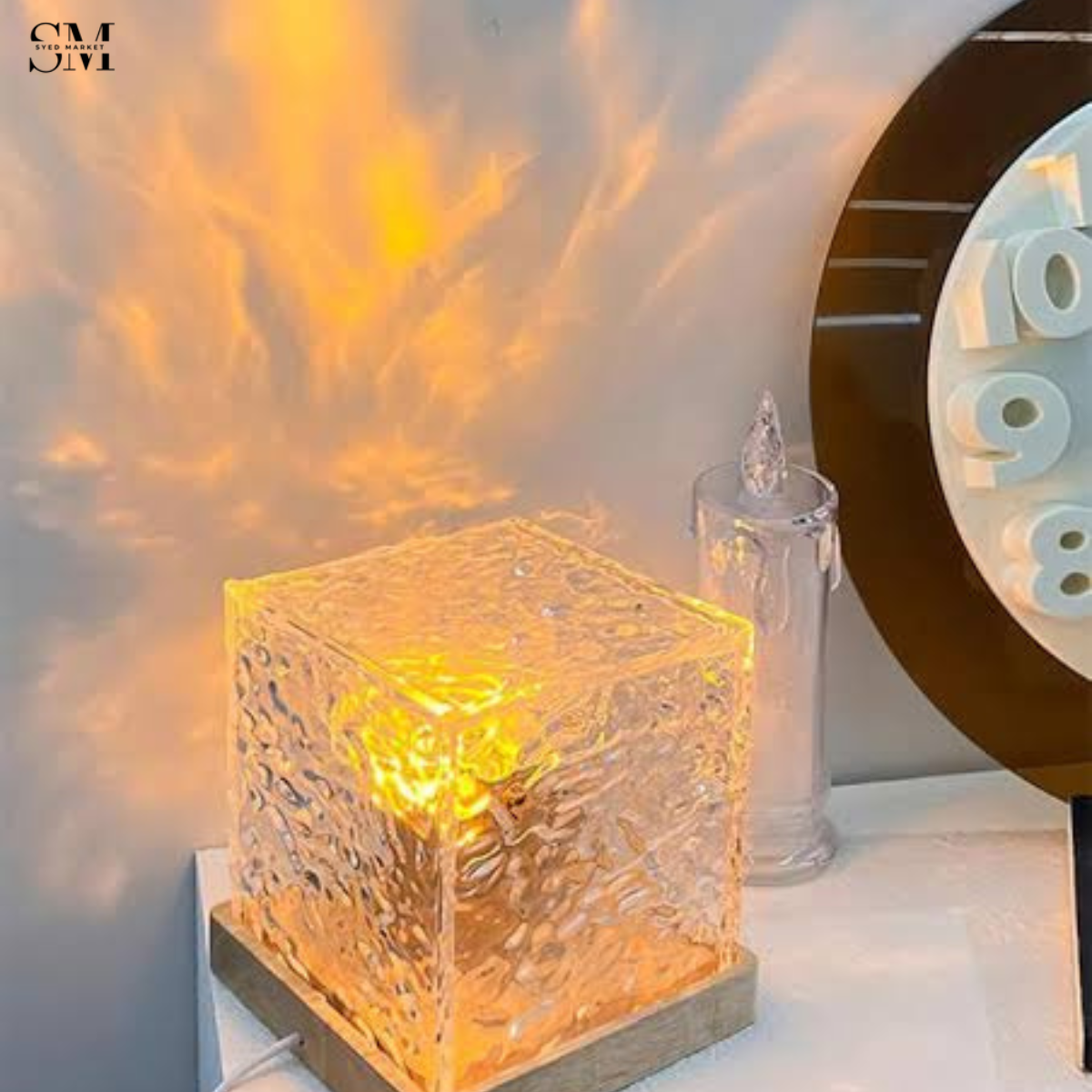 CRYSTAL WAVE LED LAMP – MODERN AURORA NIGHT LIGHT WITH REMOTE CONTROL