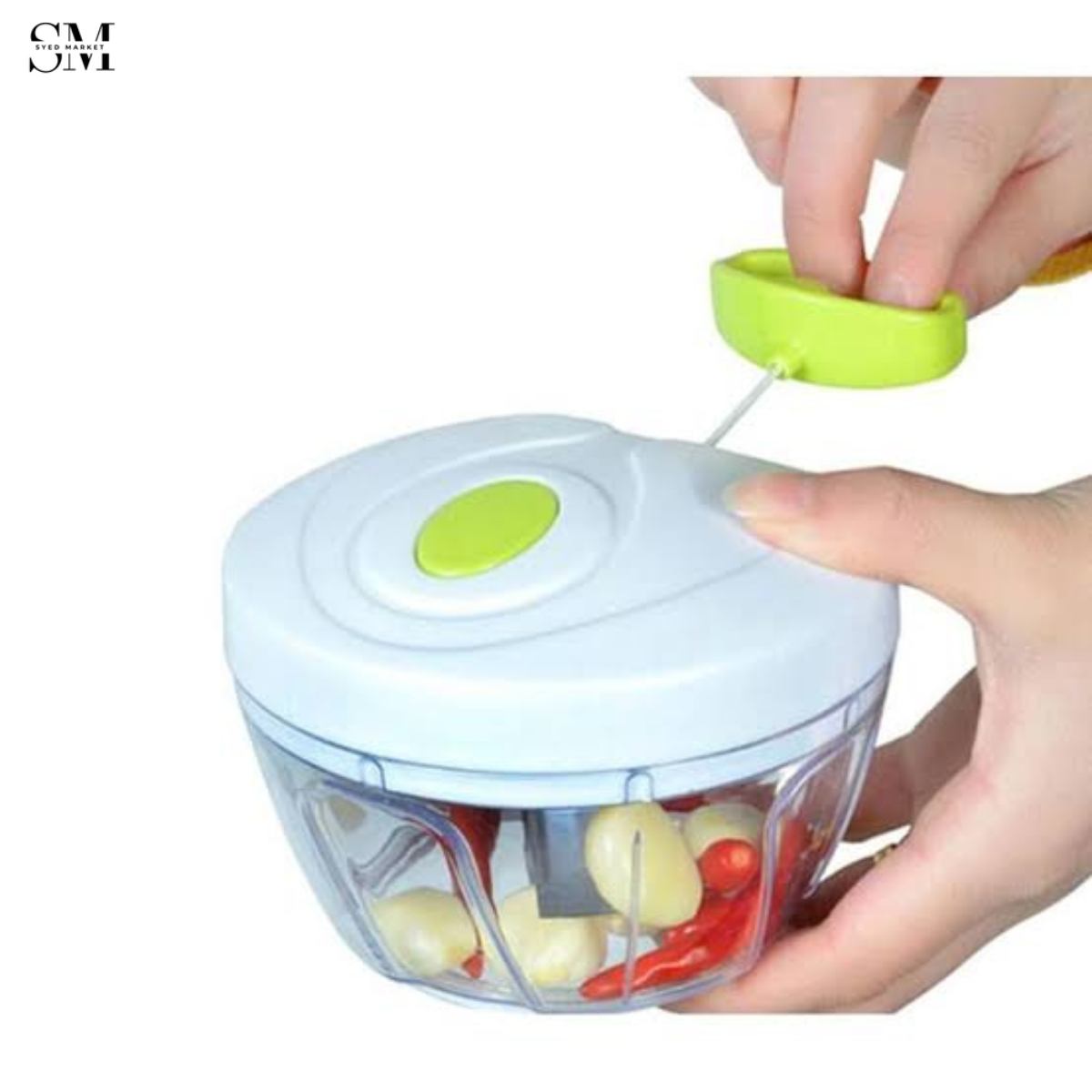 MANUAL PULL-STRING VEGETABLE CHOPPER – MULTI-FUNCTIONAL HAND FOOD PROCESSOR