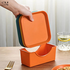 Colorful Kids Snack Plates Set – BPA-Free Plastic Food Serving Bowls with Organizer Stand