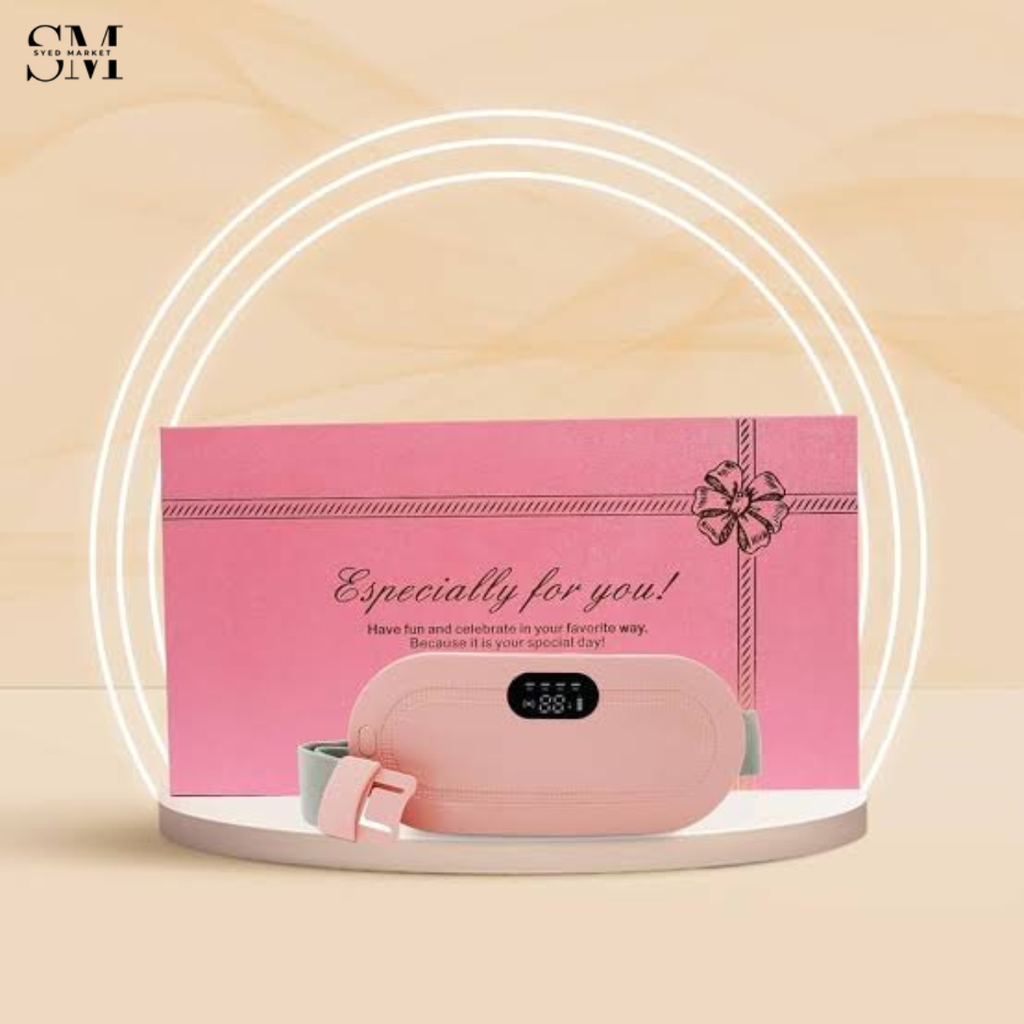 Smart Heating Belt with Digital Display – Portable Rechargeable Warm Therapy Waist Belt for Pain Relief