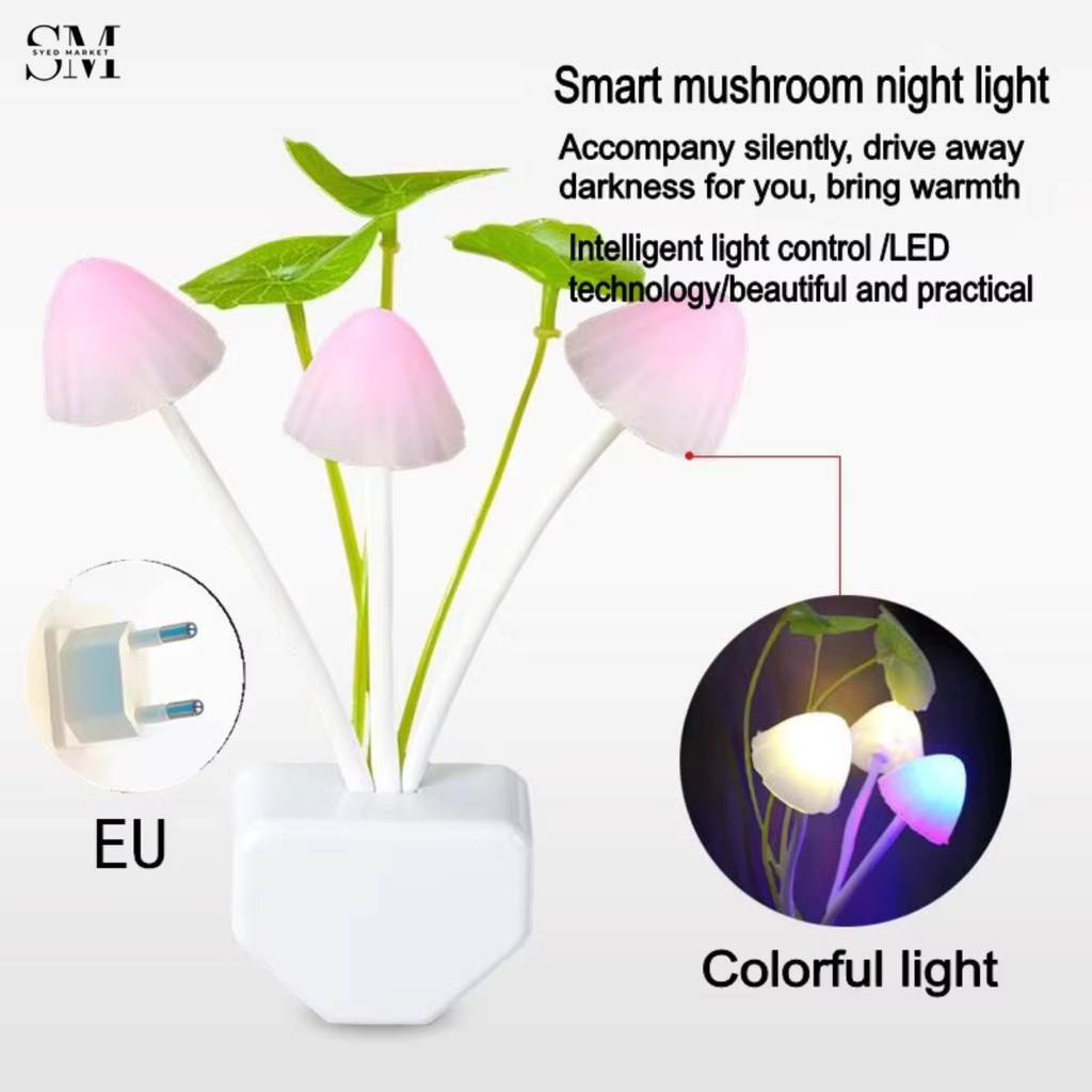 MUSHROOM NIGHT LIGHT CUTE LED DECORATIVE LAMP FOR BEDROOM & KIDS ROOM
