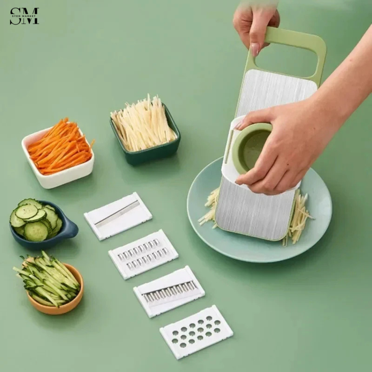 5-IN-1 GREEN VEGETABLE SLICER / CUTTER