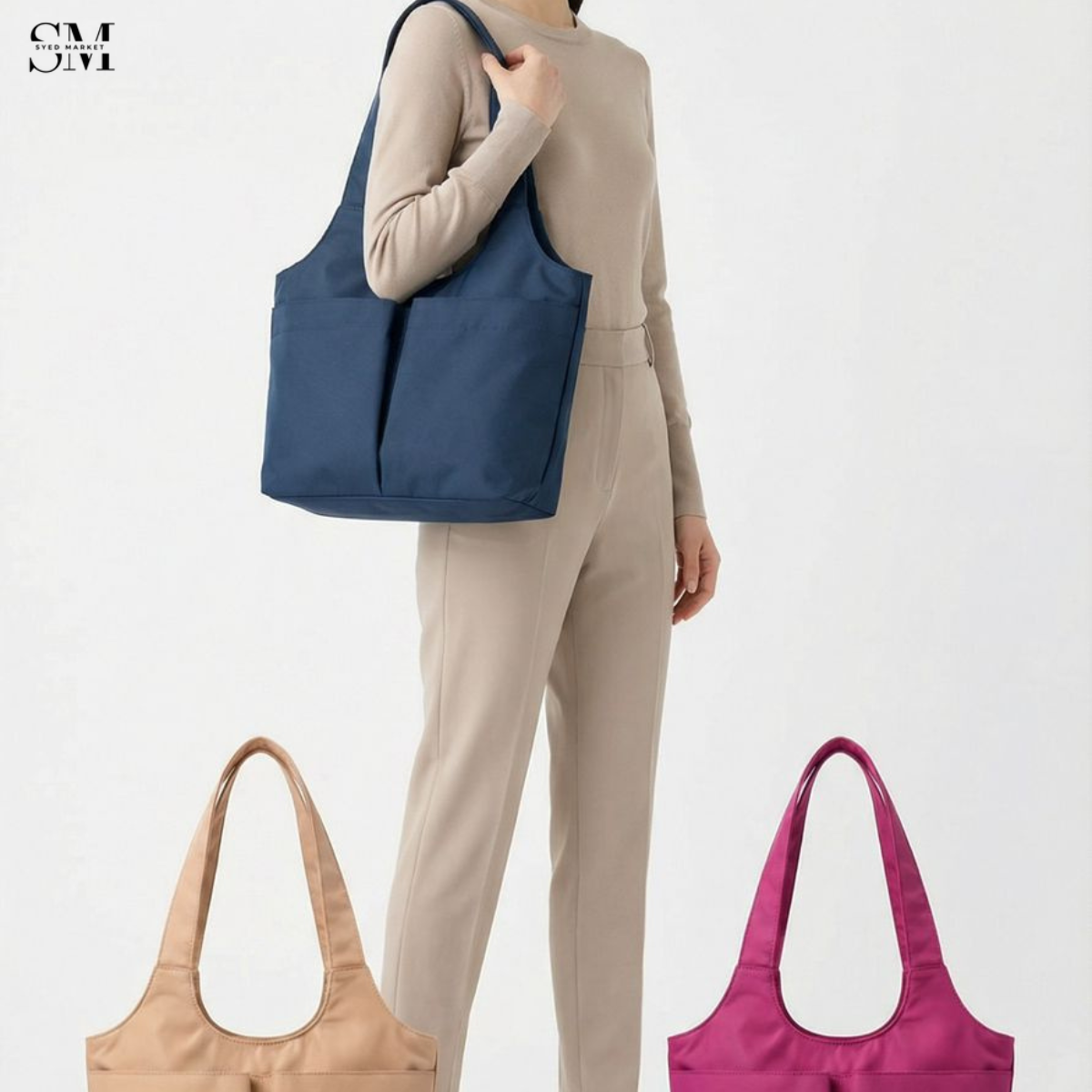 DEEP POCKET MAGNETIC WATERPROOF TOTE LADIES BAG