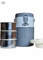 3 STAINLESS STEEL BOWL WITH PLASTIC BOWL