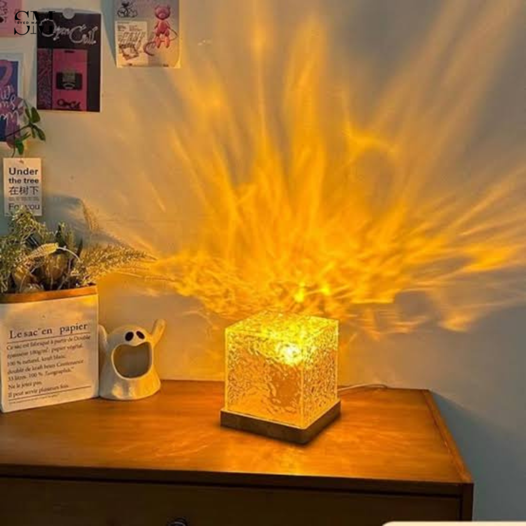 CRYSTAL WAVE LED LAMP – MODERN AURORA NIGHT LIGHT WITH REMOTE CONTROL
