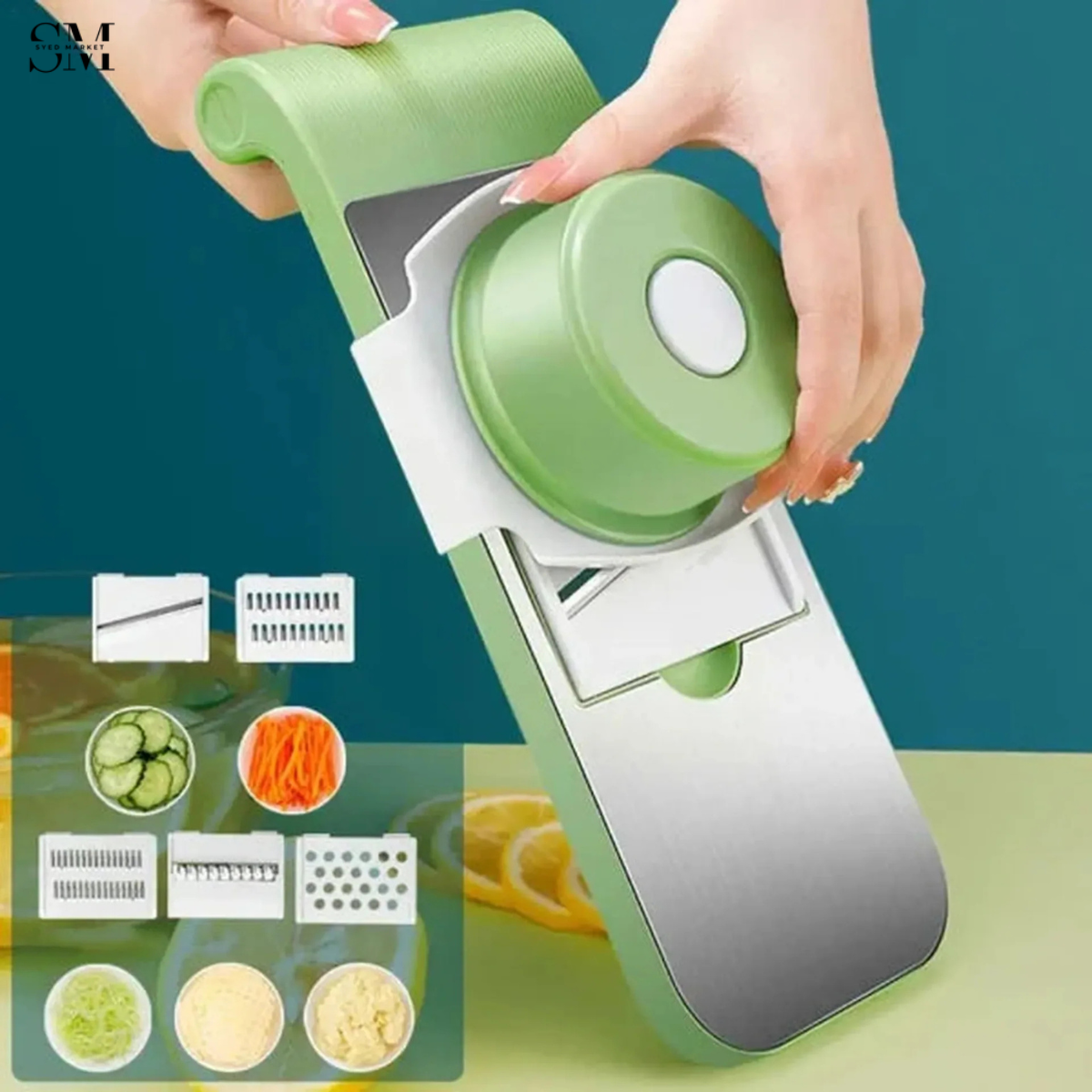 5-IN-1 GREEN VEGETABLE SLICER / CUTTER