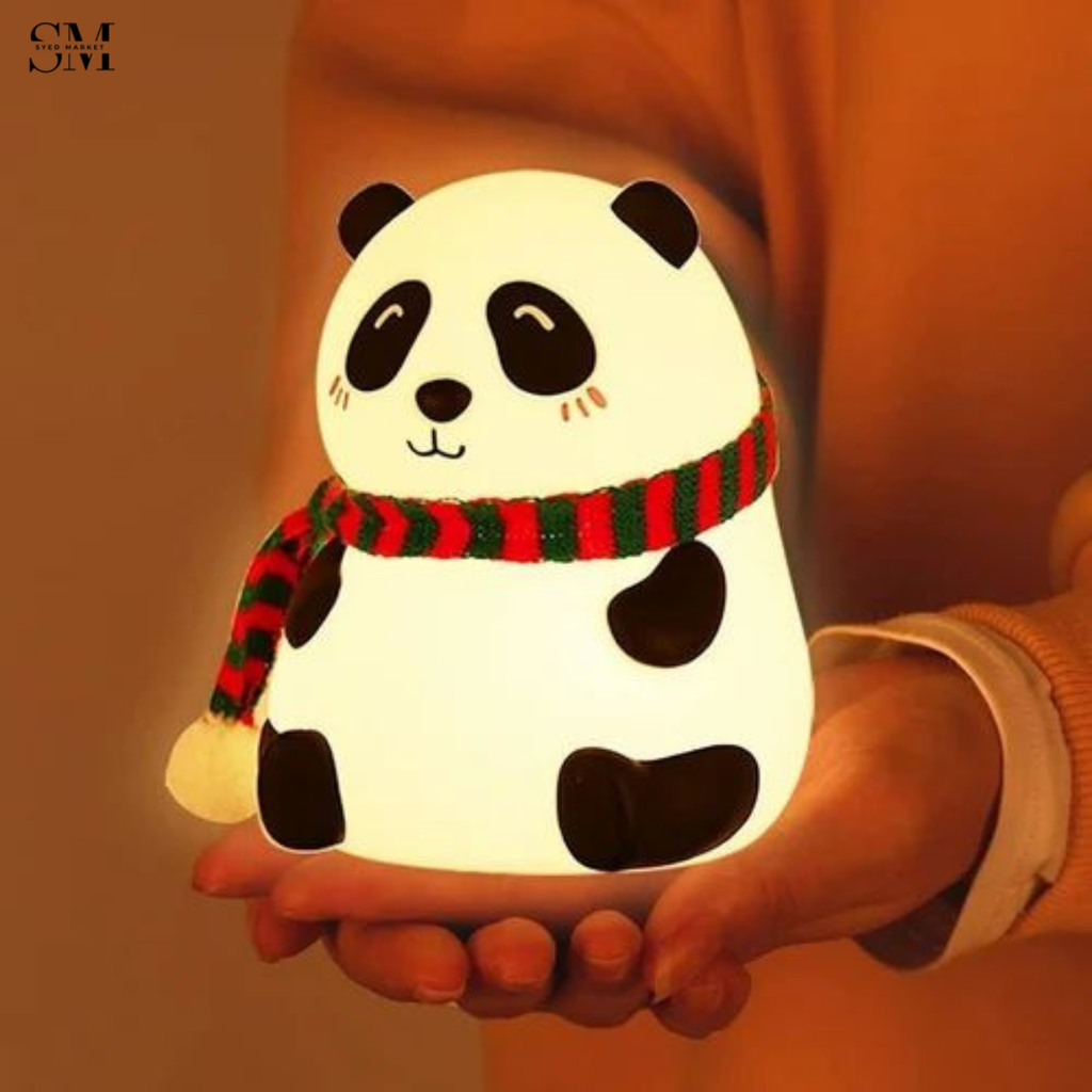 CUTE SILICONE LED NIGHT LIGHT USB RECHARGEABLE TOUCH CONTROL - MUFLER PANDA