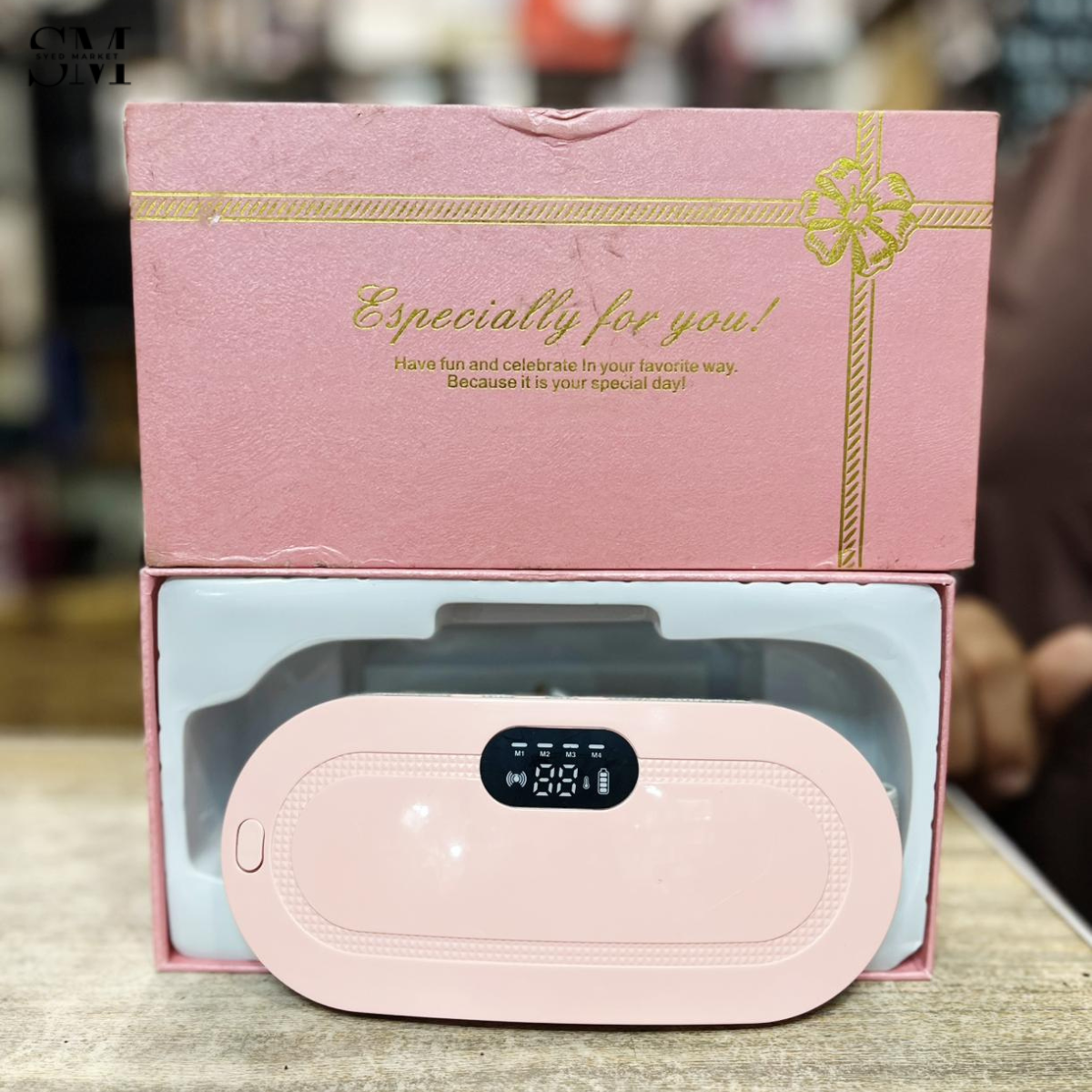 Smart Heating Belt with Digital Display – Portable Rechargeable Warm Therapy Waist Belt for Pain Relief