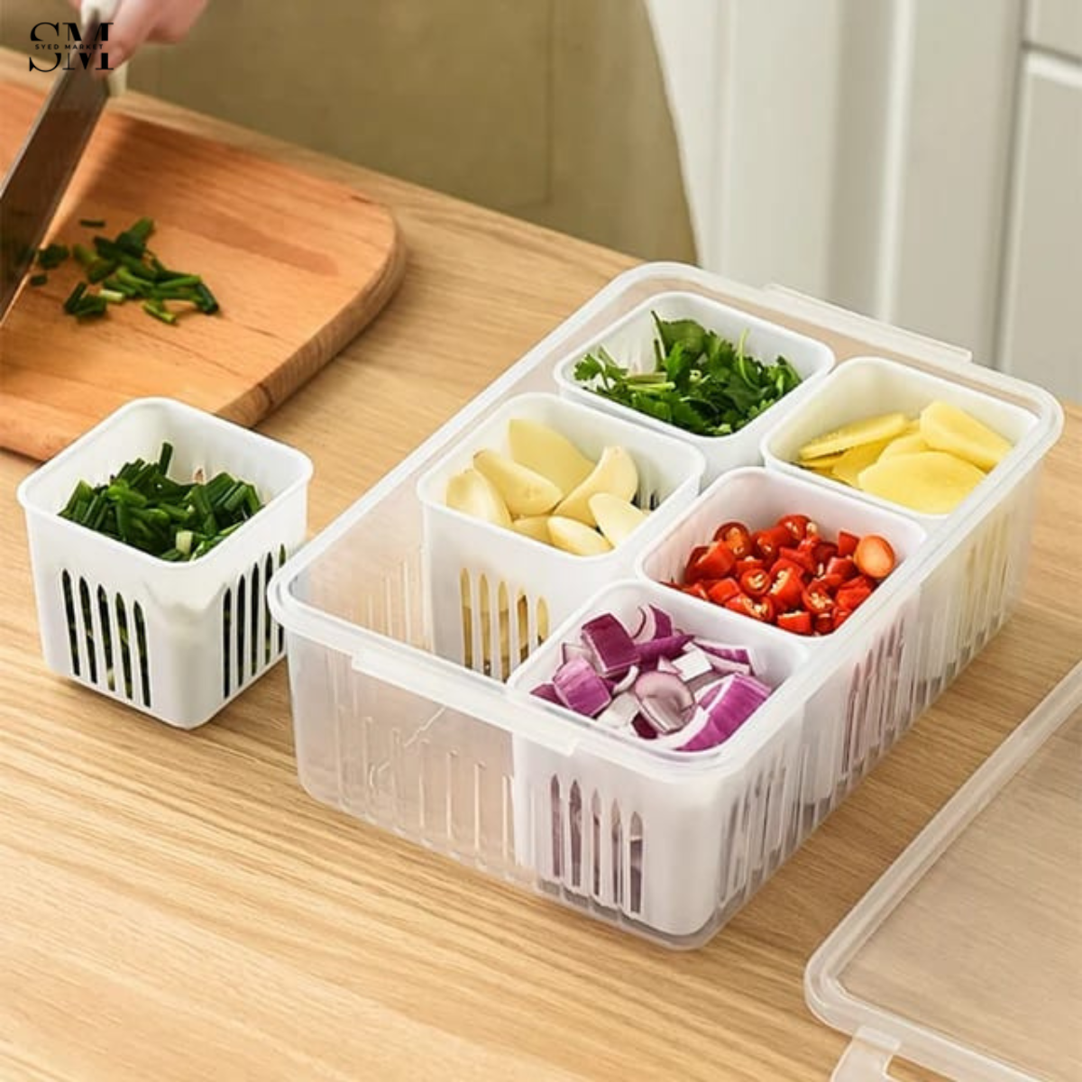 6X PORTIONS REFRIGERATOR STORAGE BOX
