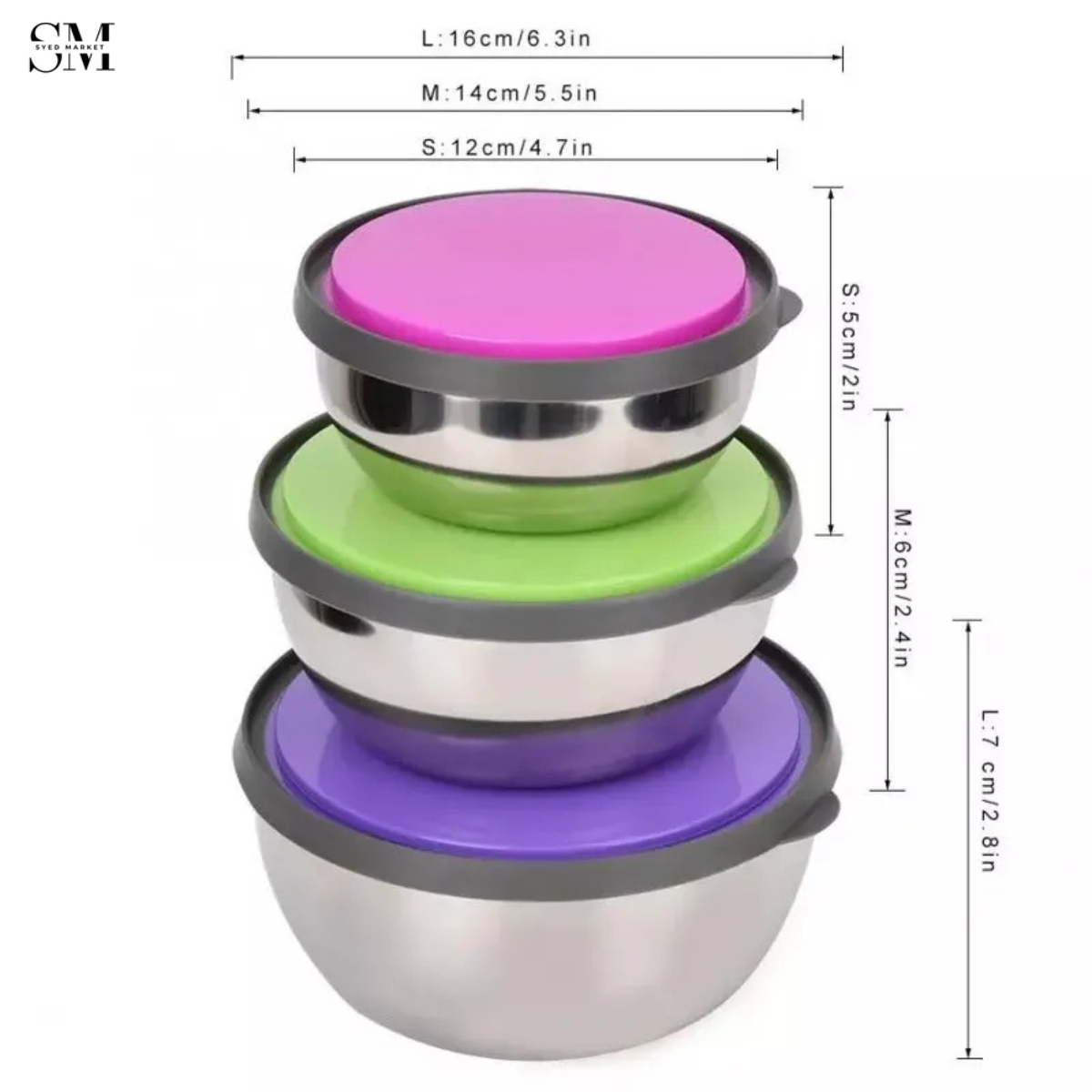 3 PCS PREMIUM AIRTIGHT FOOD STORAGE CONTAINERS – DURABLE & LEAKPROOF