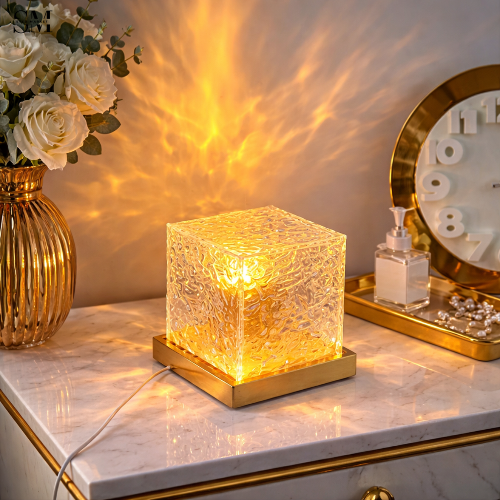 CRYSTAL WAVE LED LAMP – MODERN AURORA NIGHT LIGHT WITH REMOTE CONTROL