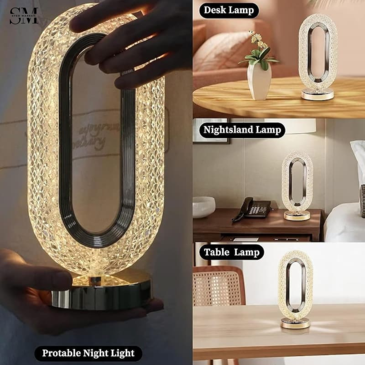 MODERN CRYSTAL TABLE LAMP