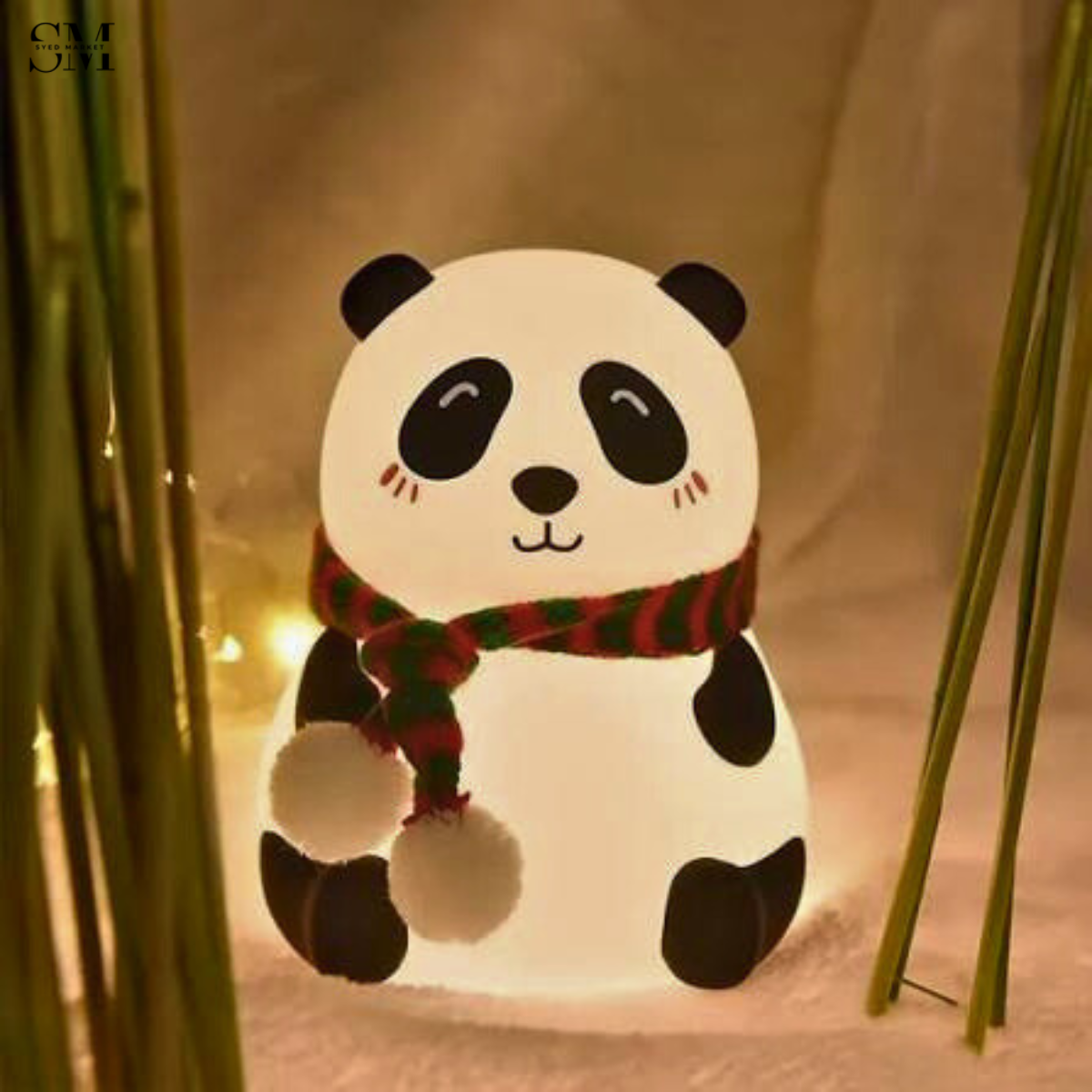 CUTE SILICONE LED NIGHT LIGHT USB RECHARGEABLE TOUCH CONTROL - MUFLER PANDA