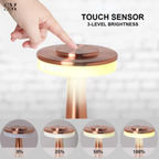 LED Touch Lamp – Rose Gold Metal
