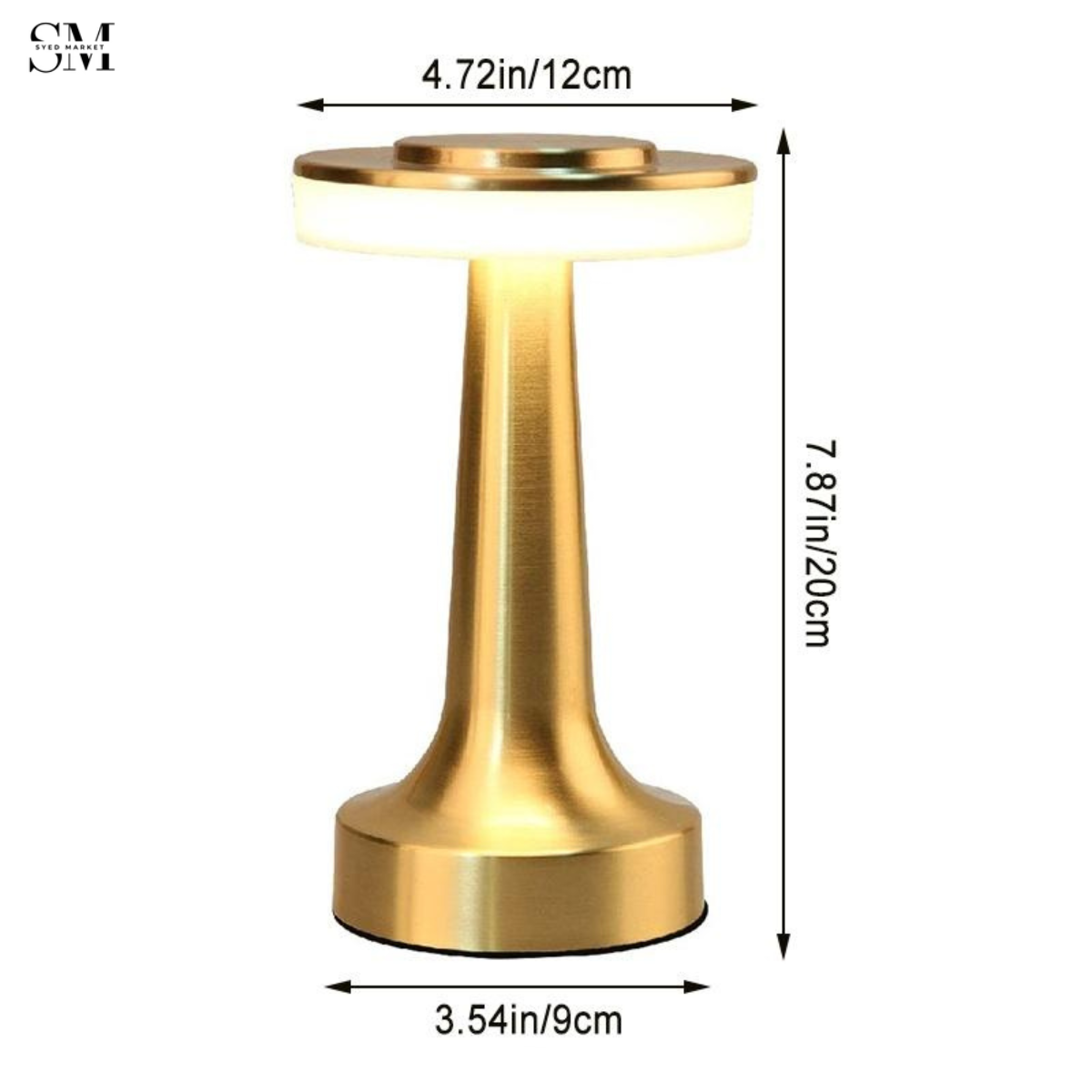 LED Touch Lamp – Rose Gold Metal