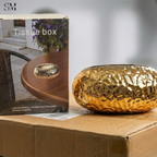 LUXURY GOLDEN PLASTIC TISSUE BOX