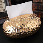 LUXURY GOLDEN PLASTIC TISSUE BOX