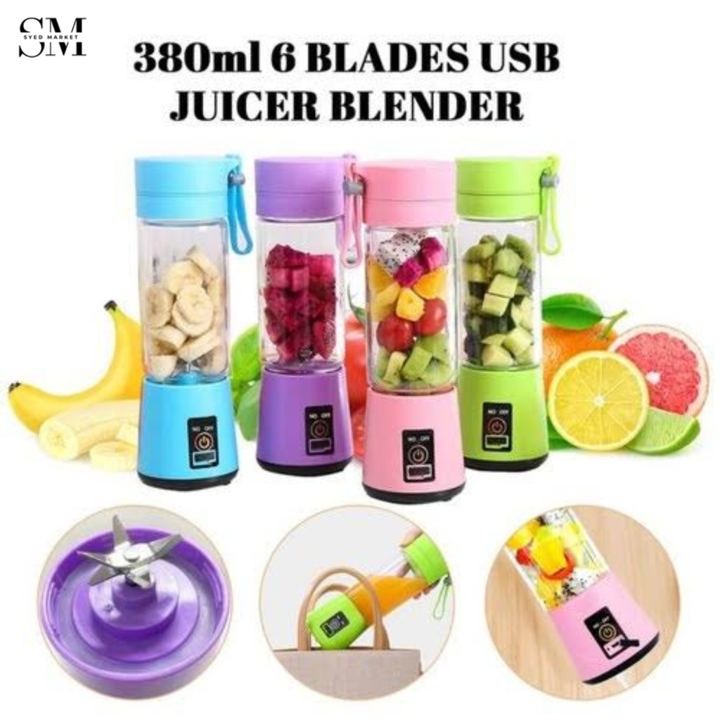 PORTABLE JUICER USB RECHARGEABLE BLENDER FOR SMOOTHIES & JUICE