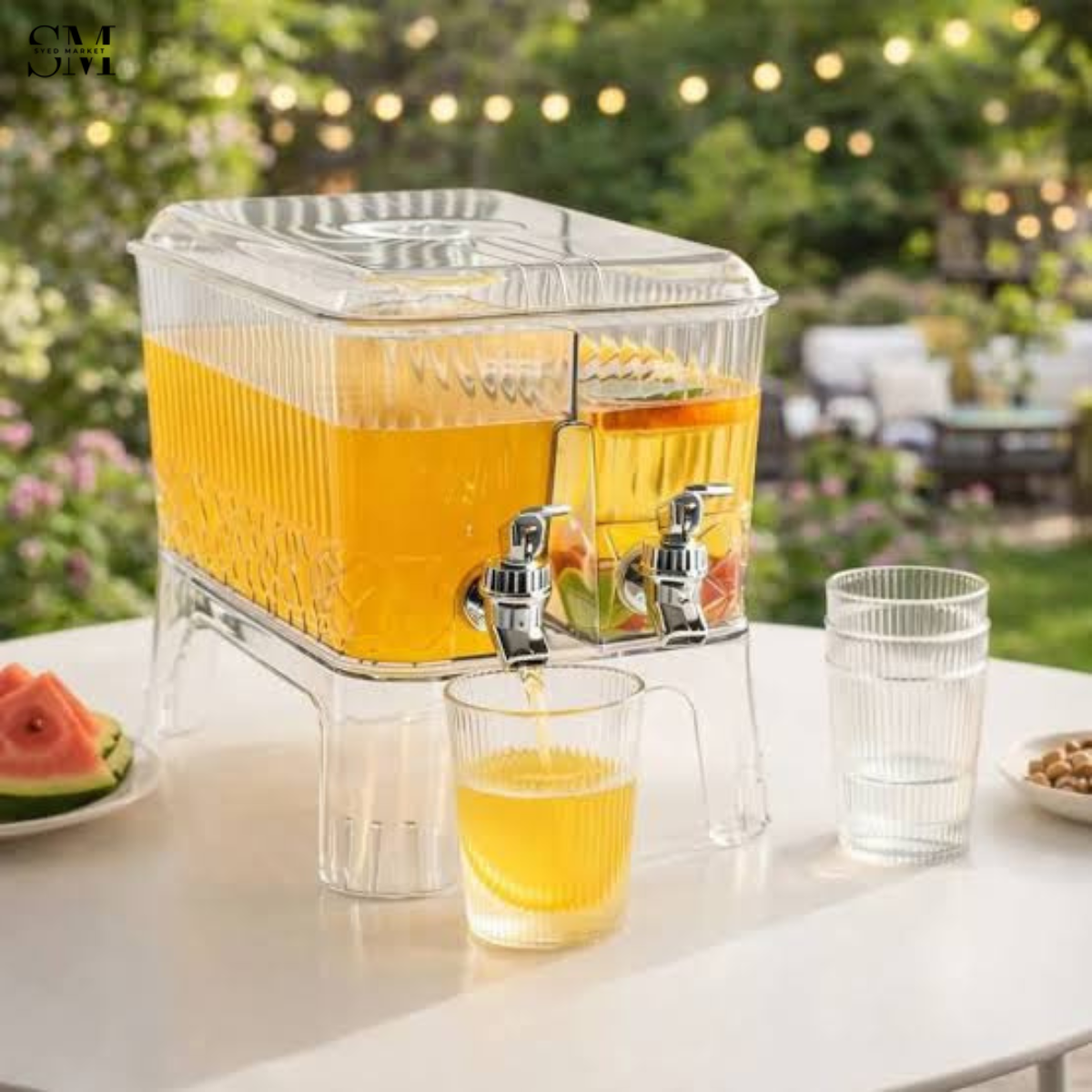 4 Piece Glass Juice Container Set