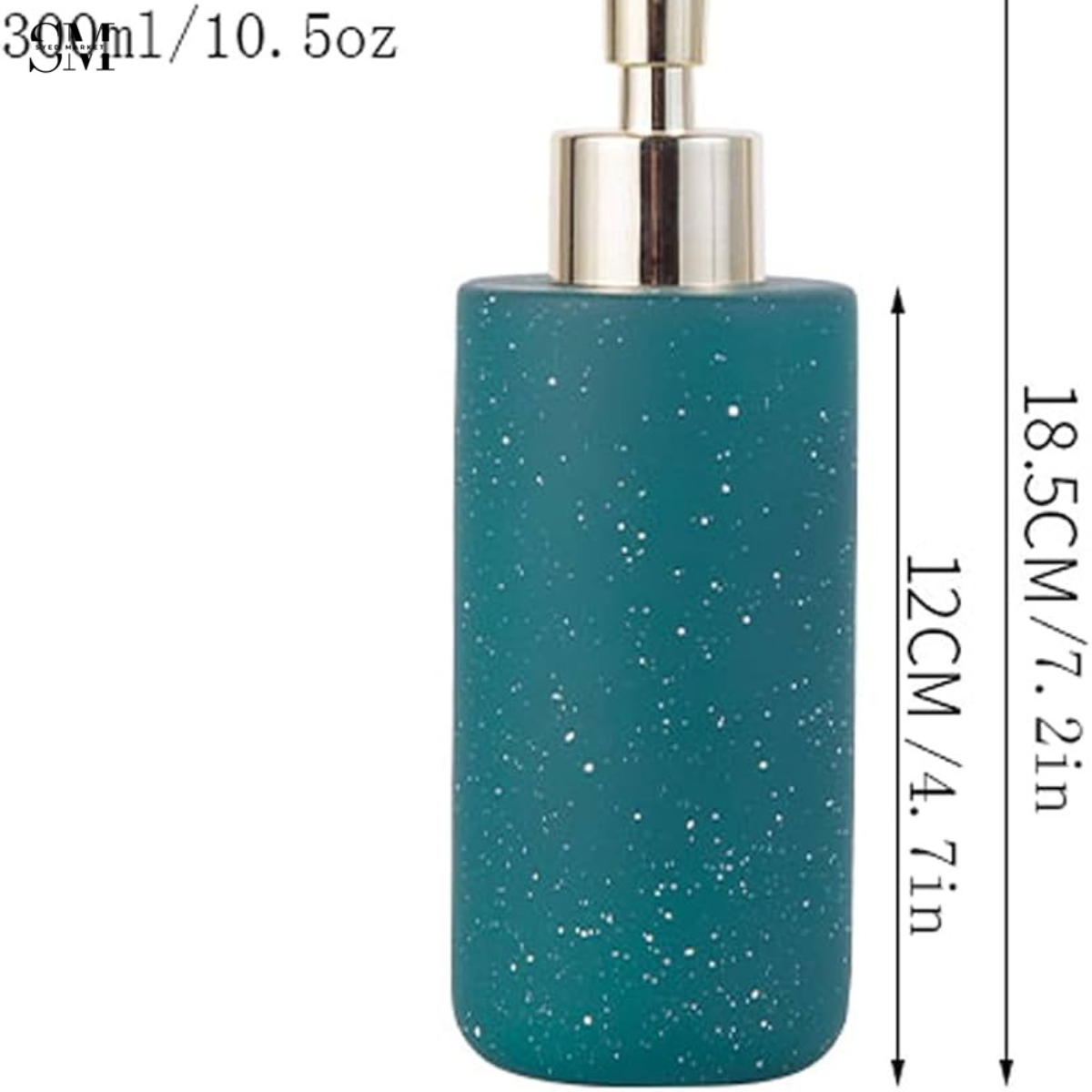 LUXURY GREEN SOAP DISPENSER WITH GOLD PUMP – MODERN BATHROOM ACCESSORY