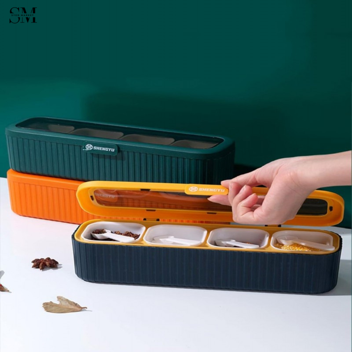 LUXOR 4 GRIDS INTEGRATED SPICE BOX