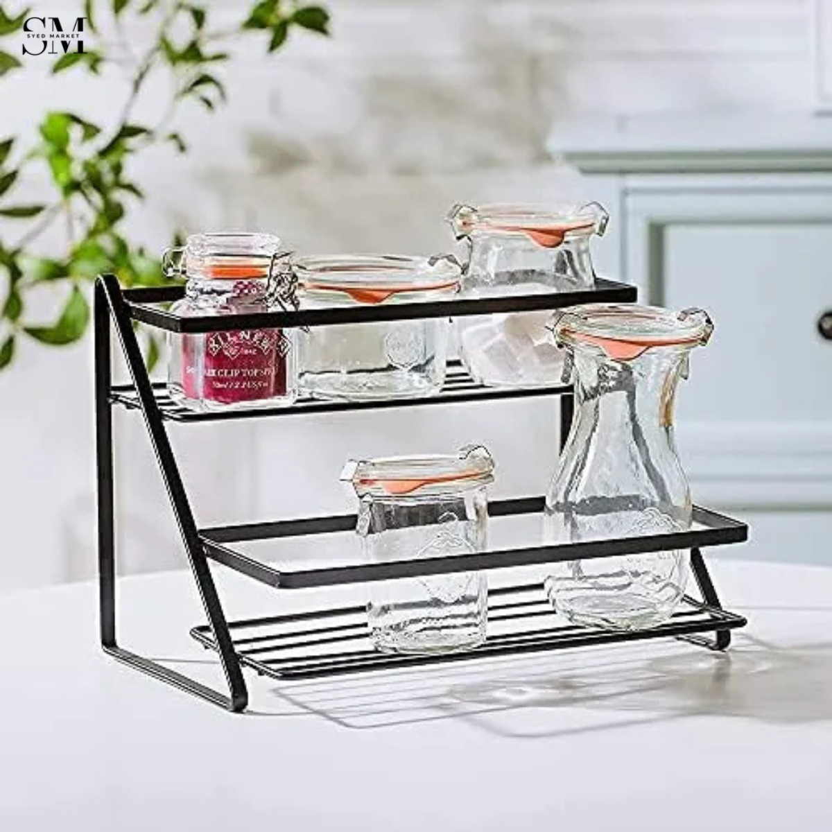 MULTI-LAYER KITCHEN STORAGE RACK – SPACE-SAVING SPICE & CONDIMENT ORGANIZER