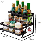 MULTI-LAYER KITCHEN STORAGE RACK – SPACE-SAVING SPICE & CONDIMENT ORGANIZER