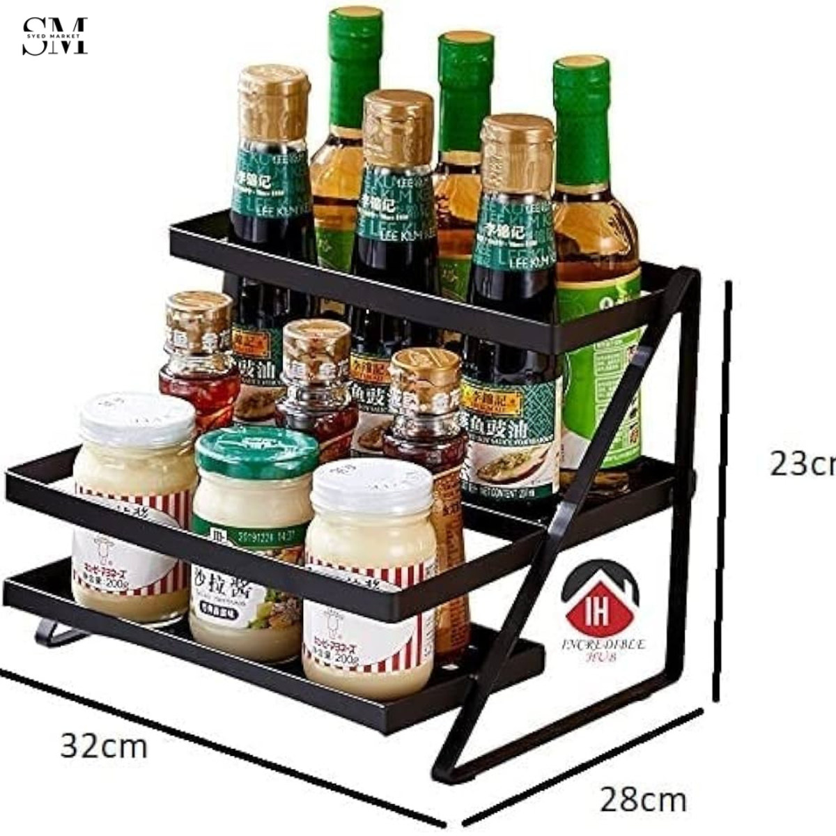 MULTI-LAYER KITCHEN STORAGE RACK – SPACE-SAVING SPICE & CONDIMENT ORGANIZER