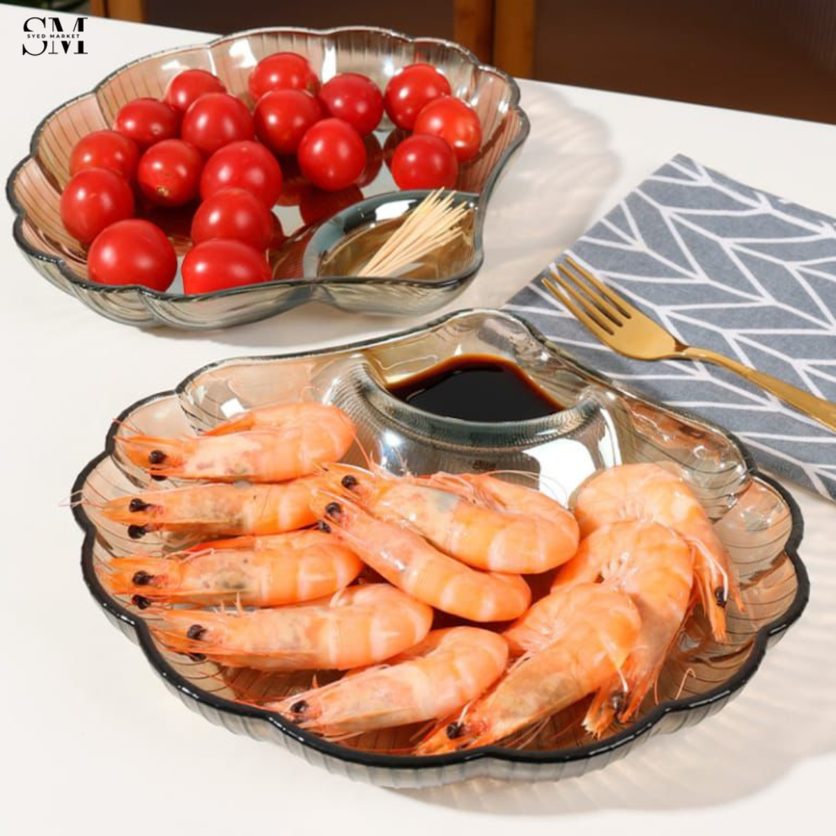 PREMIUM SERVING TRAY WITH SAUCE BOWL
