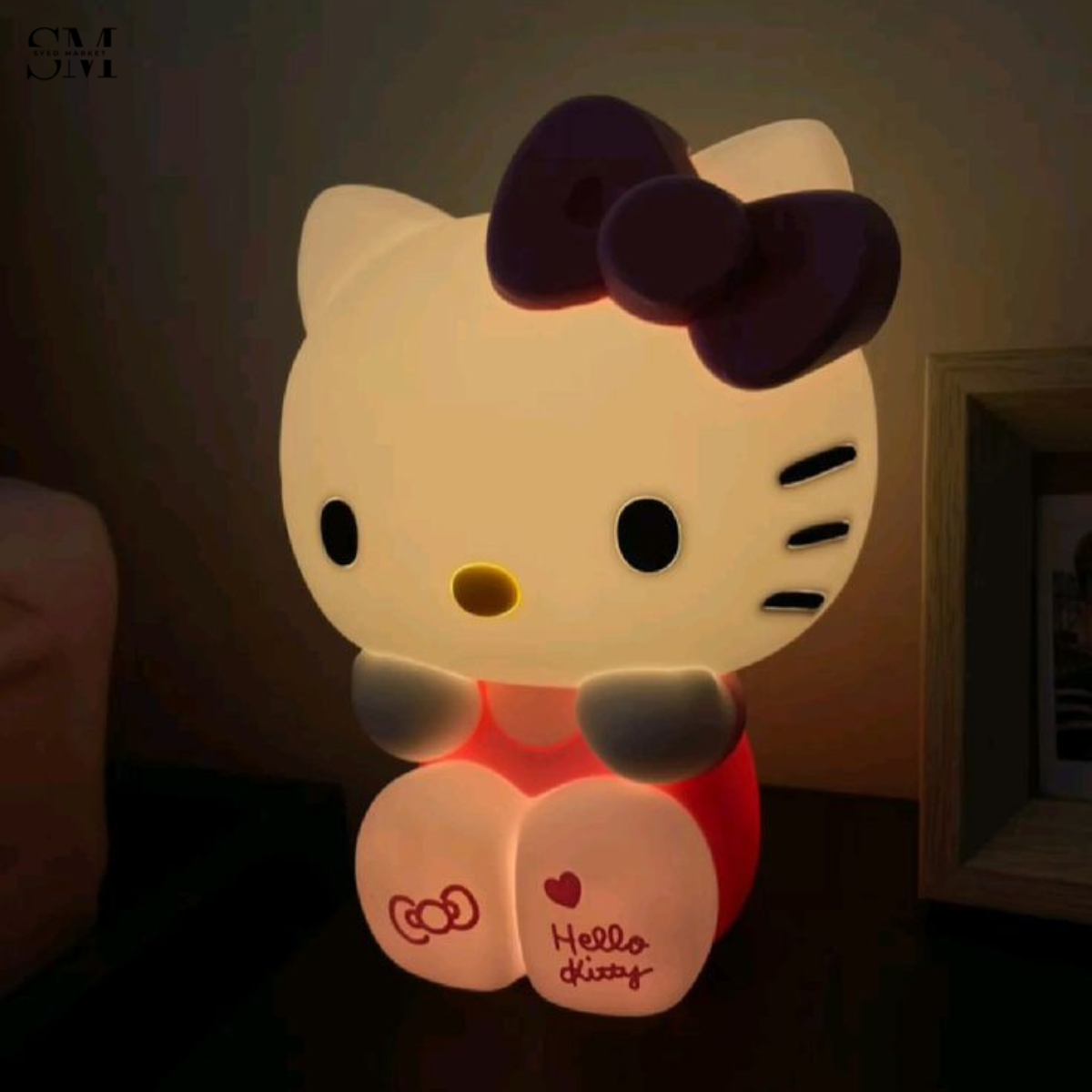 CUTE SILICONE LED NIGHT LIGHT USB RECHARGEABLE TOUCH CONTROL - HELLO KITTY