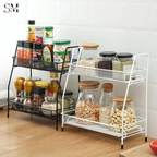 2 LAYER KITCHEN ORGANIZER RACK – SPACE SAVING COUNTERTOP STORAGE SHELF MULTIPURPOSE