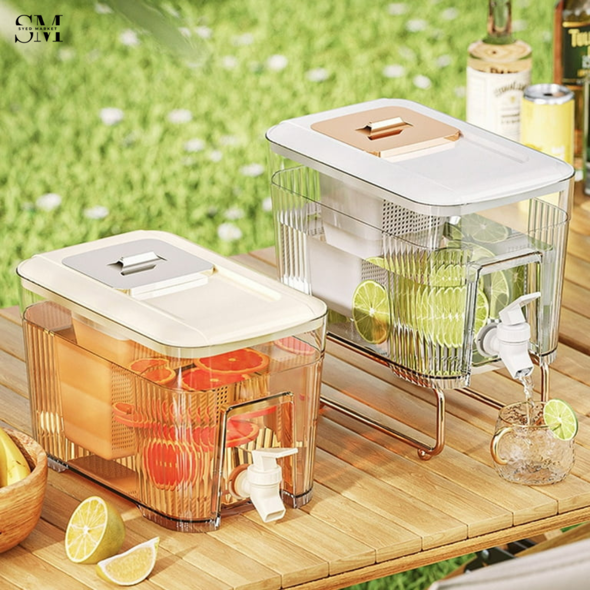 4 Piece Glass Juice Container Set