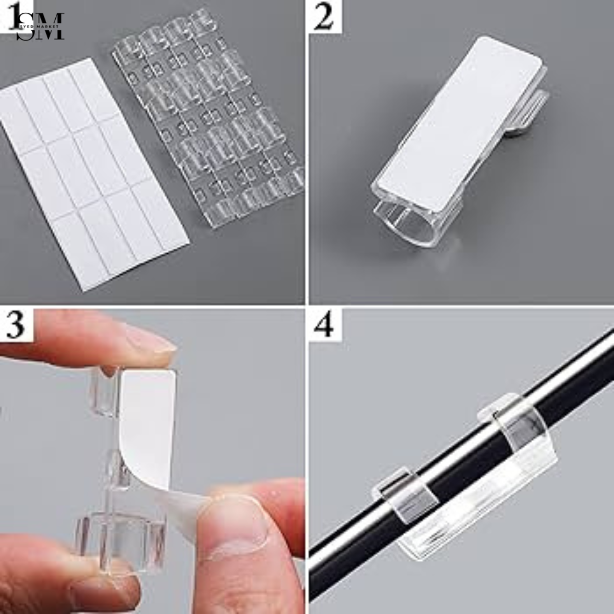 WIRE CABLE CLIP (PACK OF 16)