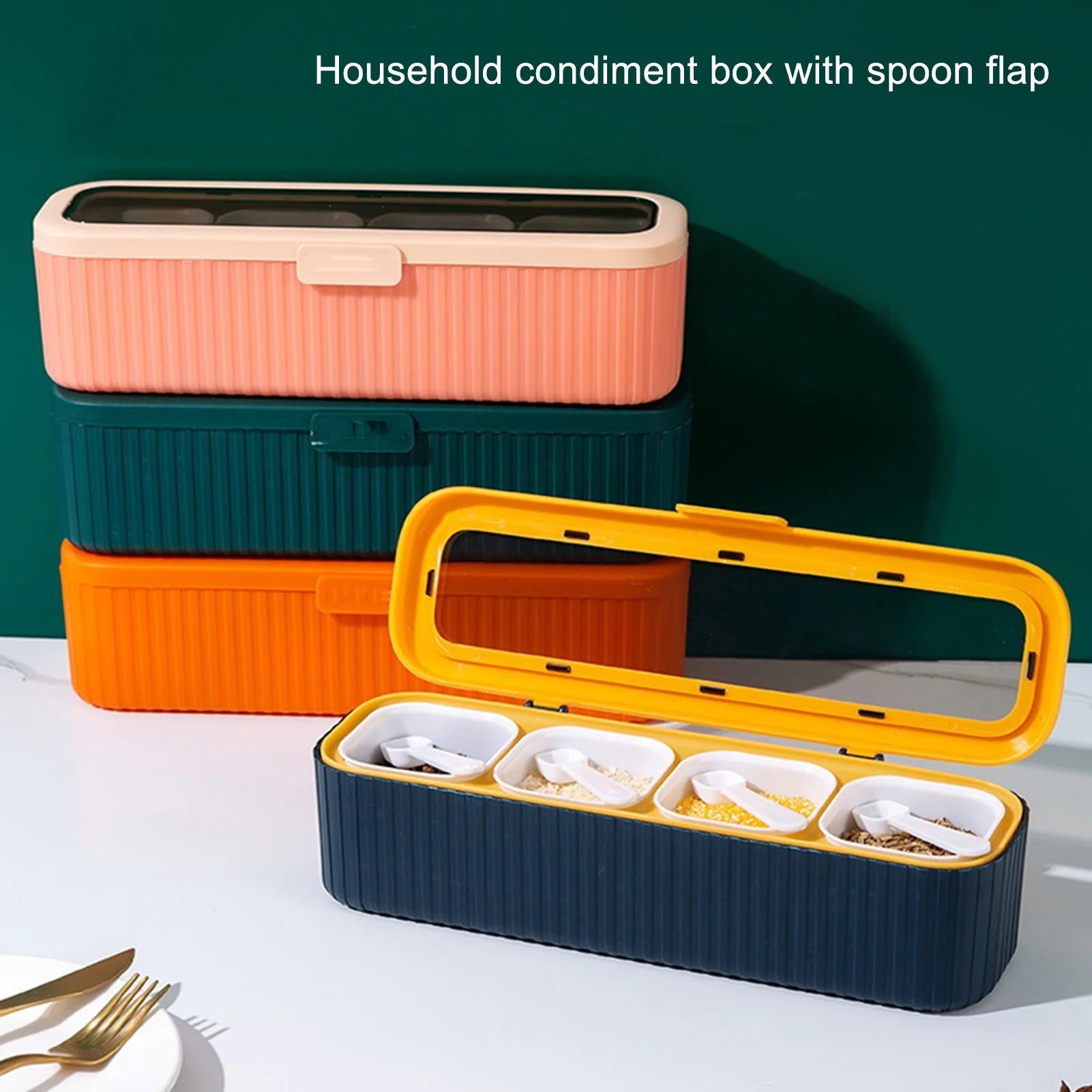 LUXOR 4 GRIDS INTEGRATED SPICE BOX