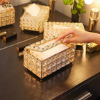 LUXURY CRYSTAL TISSUE BOX HOLDER – ELEGANT HOME DECOR