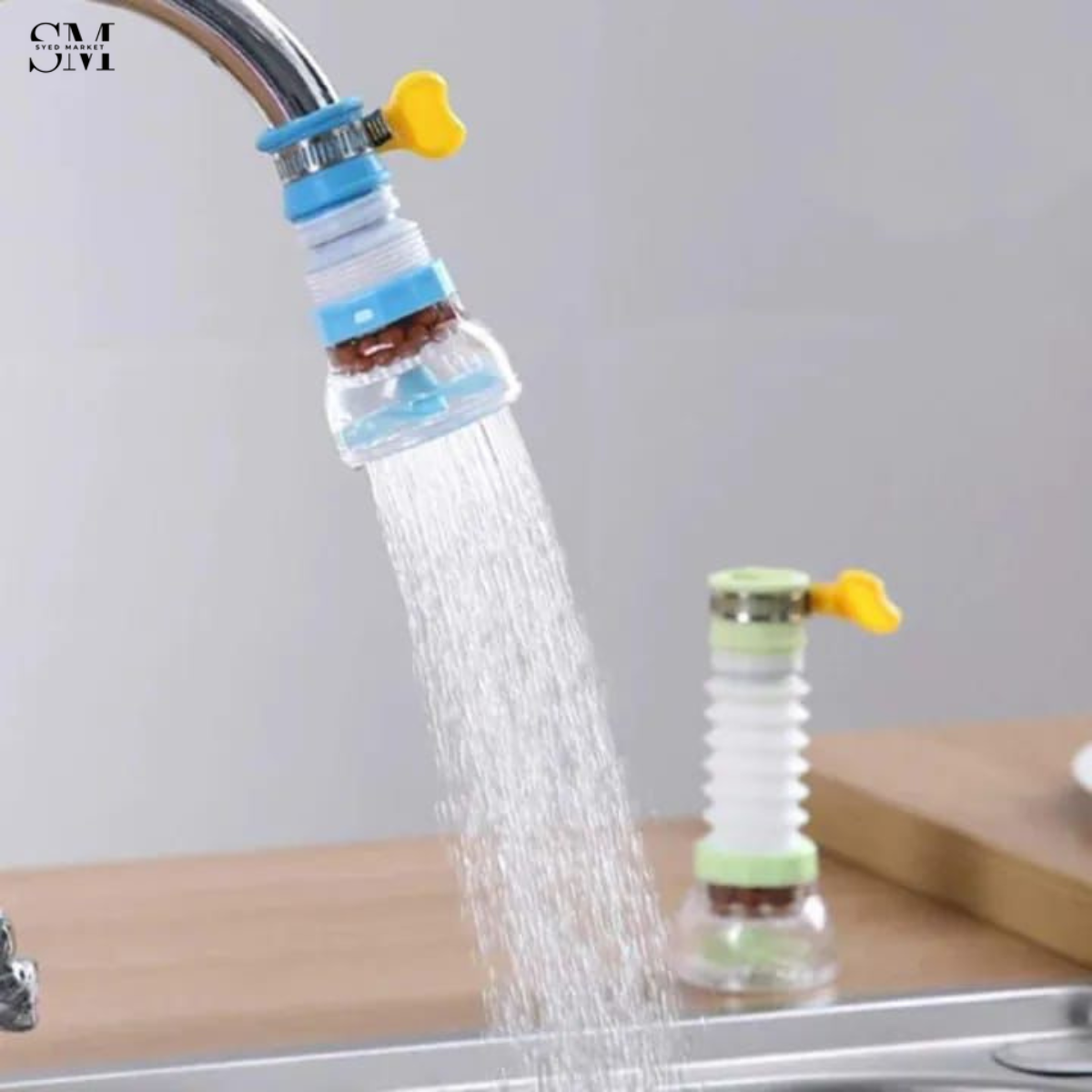 360° ROTATING TAP FAUCET FILTER – SPLASH PROOF WATER SAVER EXTENDER