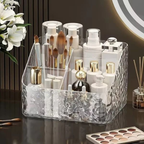 ACRYLIC MAKEUP ORGANIZER – MULTI-COMPARTMENT COSMETIC STORAGE BOX