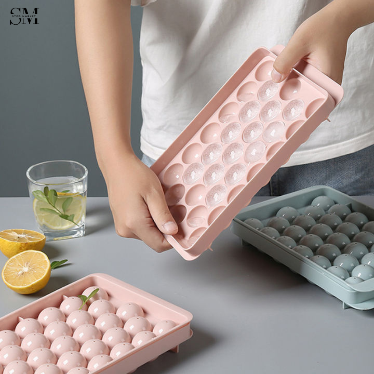 BUBBLE ICE CUBE TRAY – EASY RELEASE SILICONE ICE MOLD FOR DRINKS