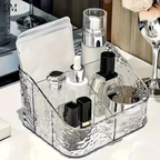 ACRYLIC MAKEUP ORGANIZER – MULTI-COMPARTMENT COSMETIC STORAGE BOX