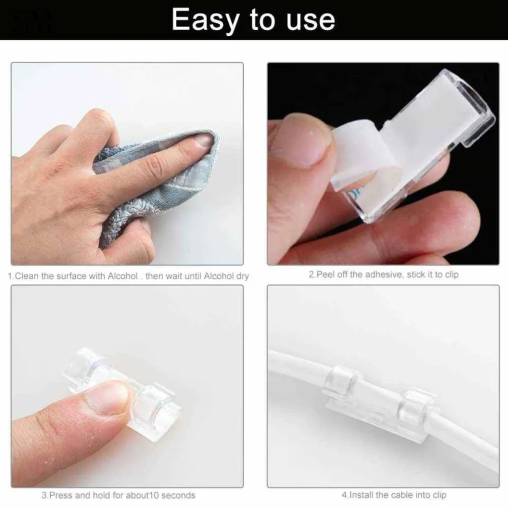 WIRE CABLE CLIP (PACK OF 16)